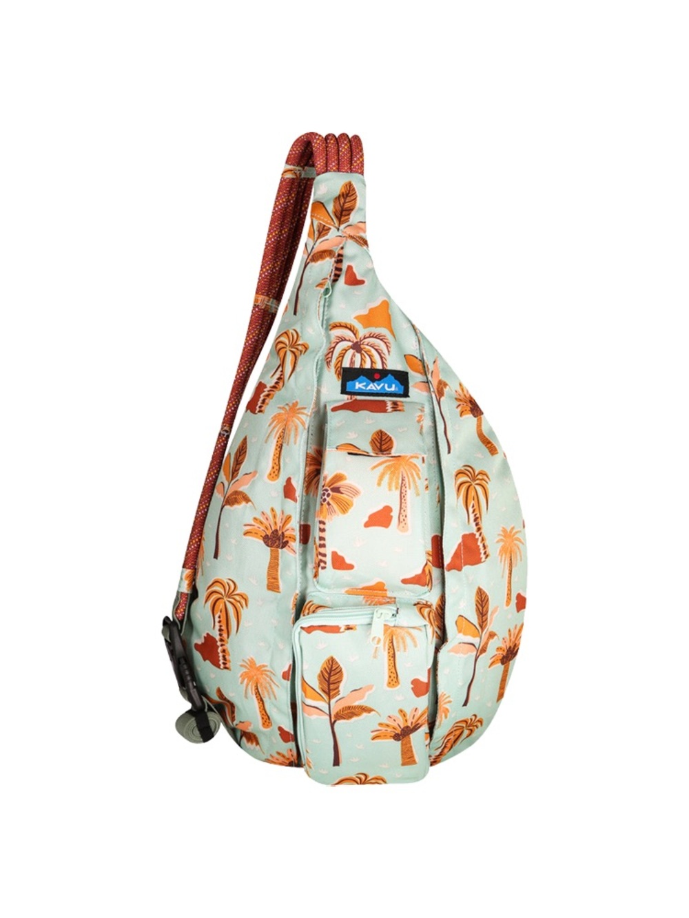 KAVU Rope Sling Bag Vintage Palm Print | Retired Print | Crossbody Backpack NWT - Picture 2 of 2